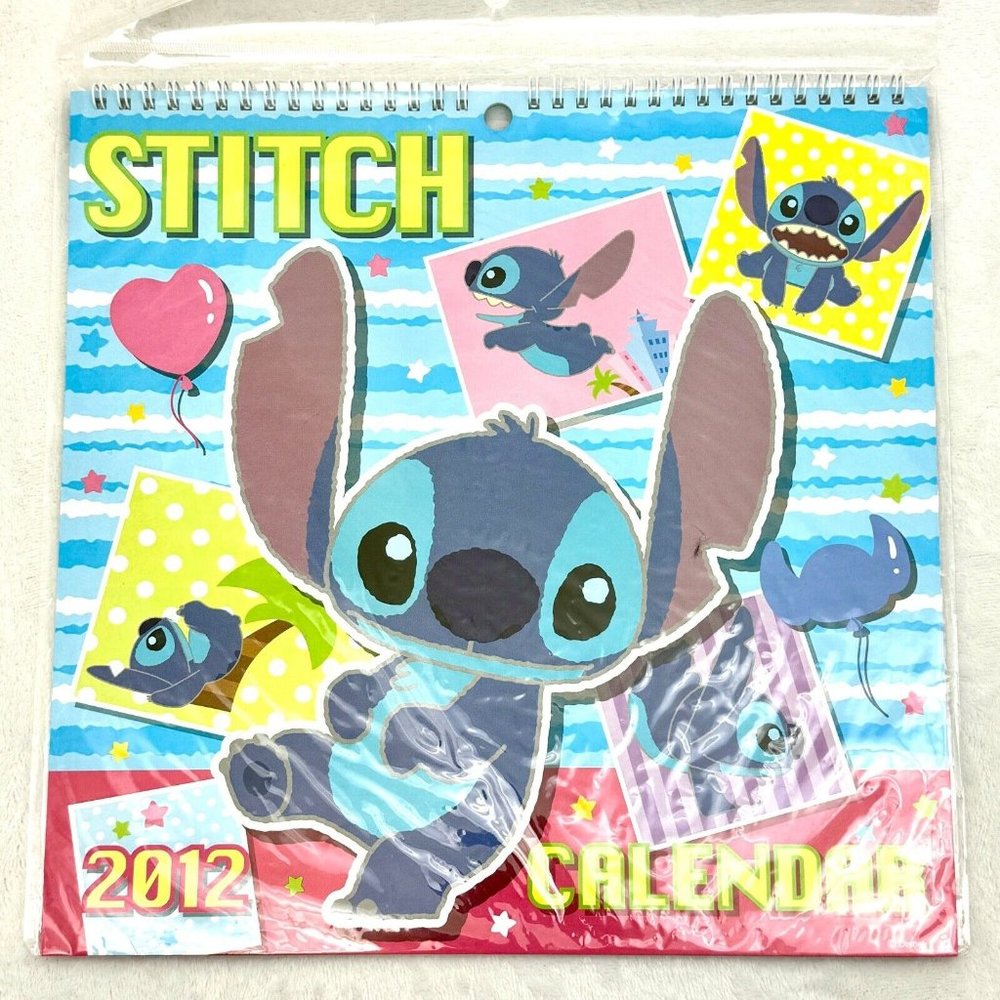 Tokyo Disney Stitch 2012 12 Month Spiral Wall Calendar From Japan Brand New